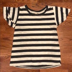 Allison Joy ruffle sleeve stripe top